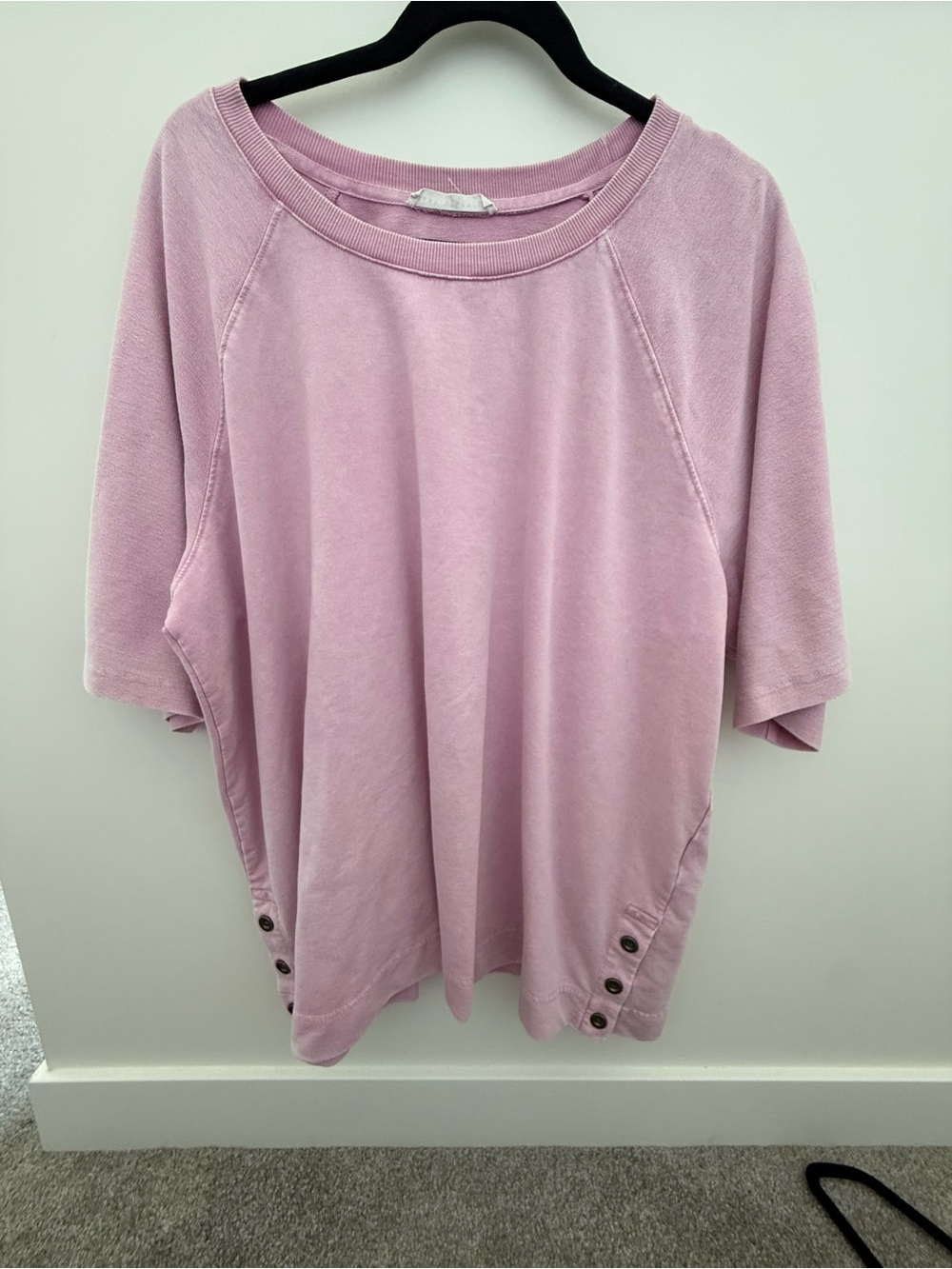 Women's Relaxed Short-Sleeve Top in Light Pink